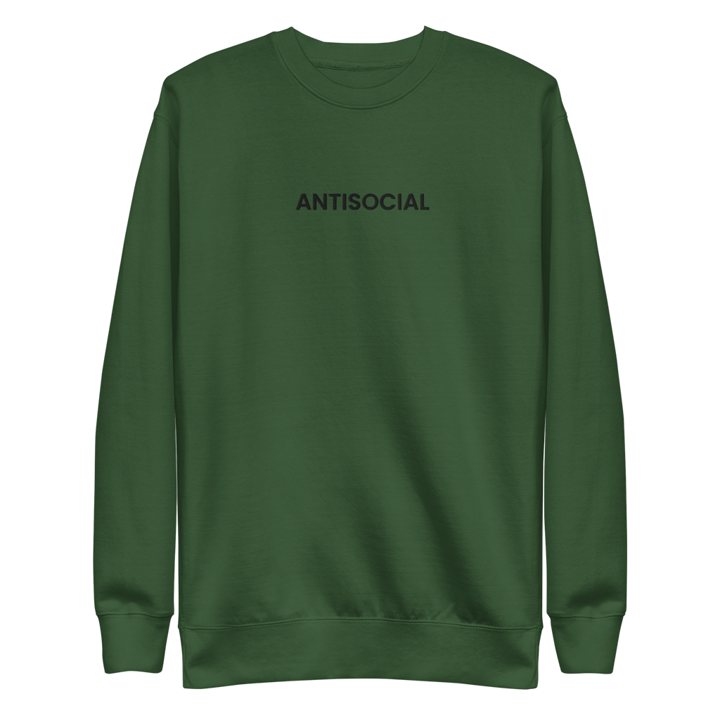 Antisocial Embroidered Unisex Sweatshirt