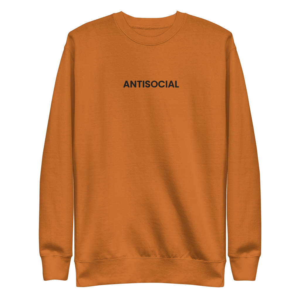 Antisocial Embroidered Unisex Sweatshirt