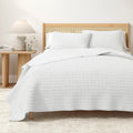 100% Cotton Honeycomb Waffle Garment Washed Quilt Set - Genevieve Collection