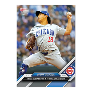 2024 Topps Now Shota Imanaga #72 Rookie RC Baseball Card