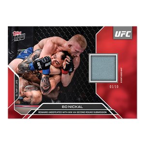 2024 Topps Now Bo Nickal #3B #/10 Fight Mat Relic UFC MMA Card