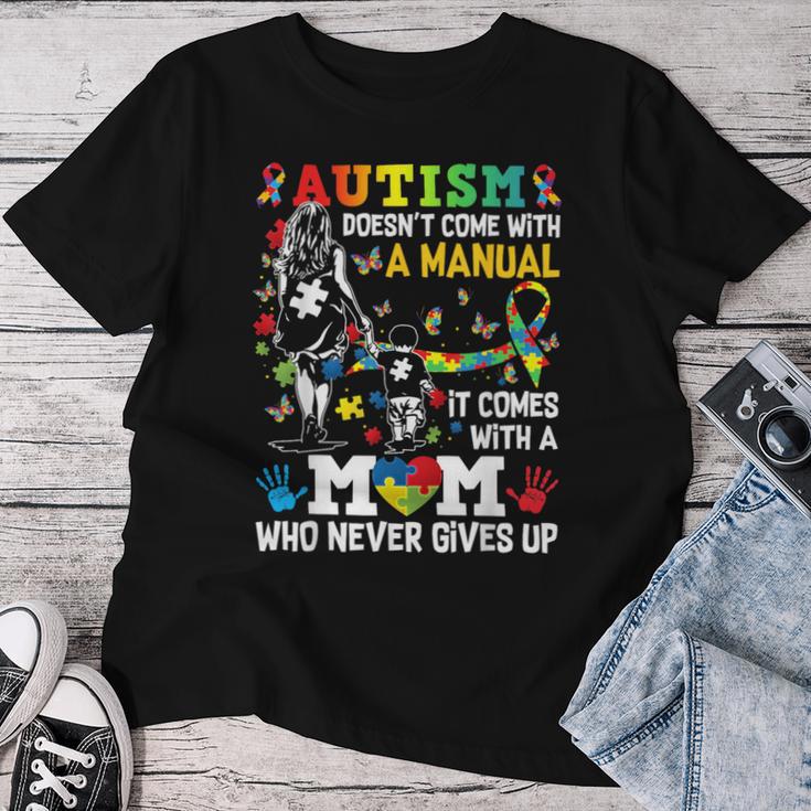 "Autism Mom" Unique Gift Tee – "Doesn't Come With A Manual" Graphic Shirt