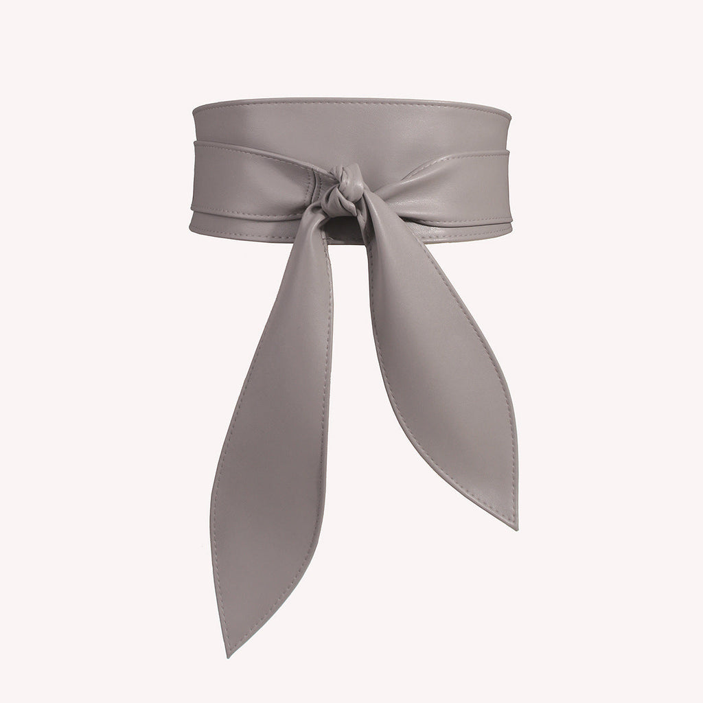 Amazon Cross-border Women's Wide Waist Cover Soft All-match Elegant Bow Ribbon Super Long In Stock Tie Belt