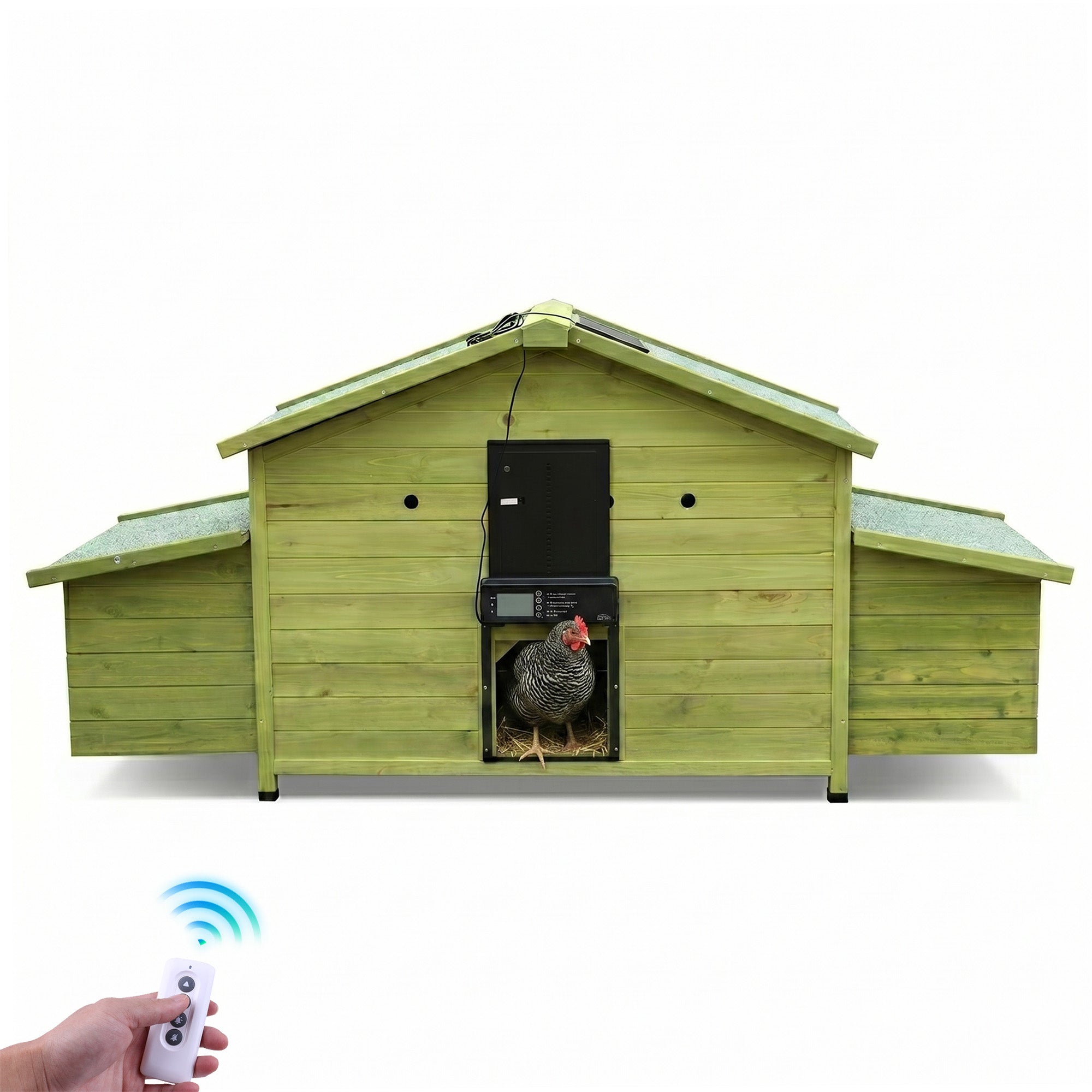 70" Automatic Chicken Coop with Solar-Powered Door