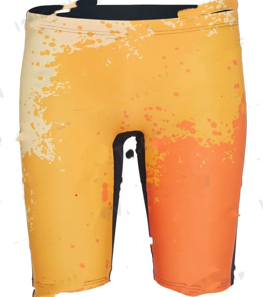 Men's Swimming Trunks Professional Waterproof Quick-drying Long Sports