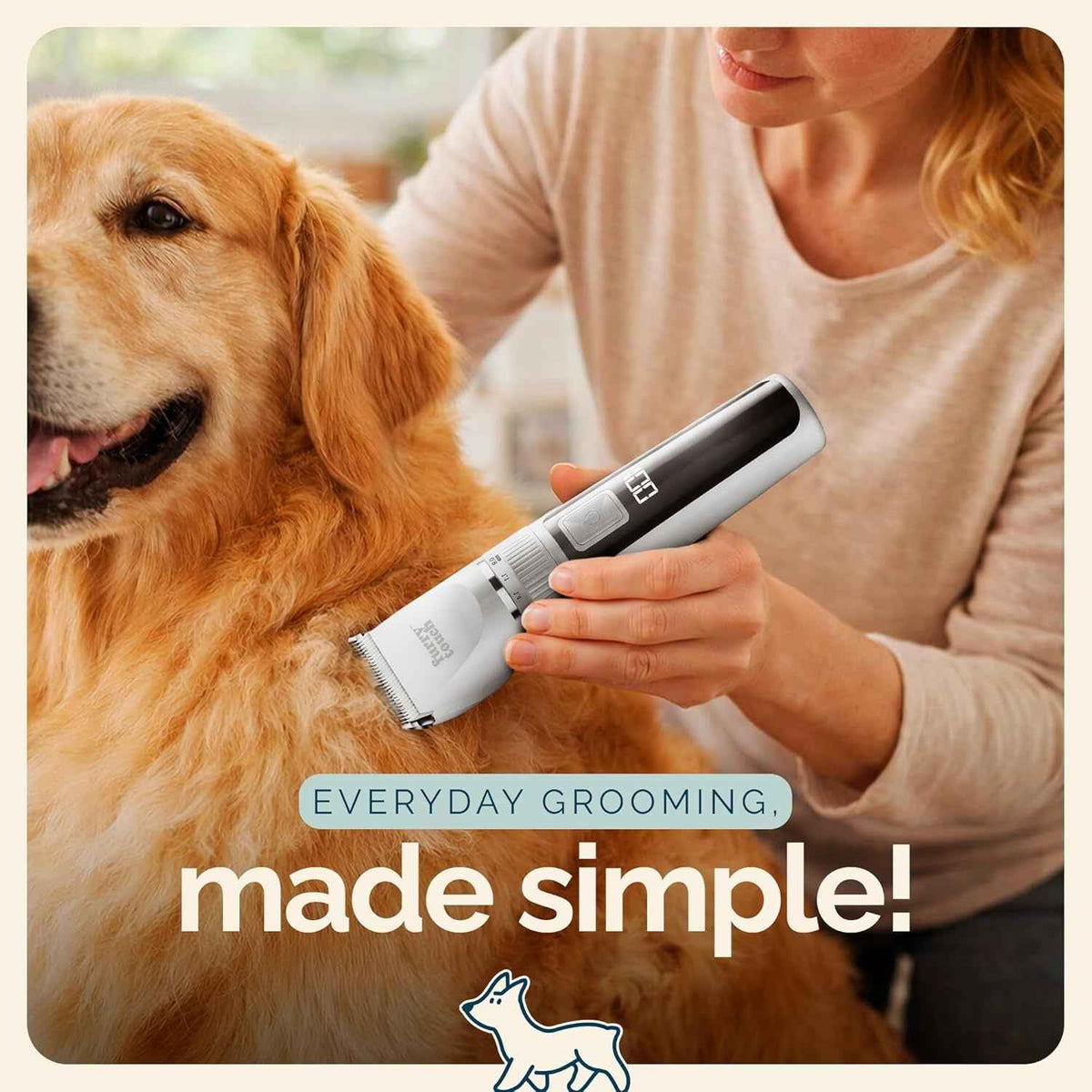 Cordless Dog Grooming Clippers Kit Quiet Ceramic Blades