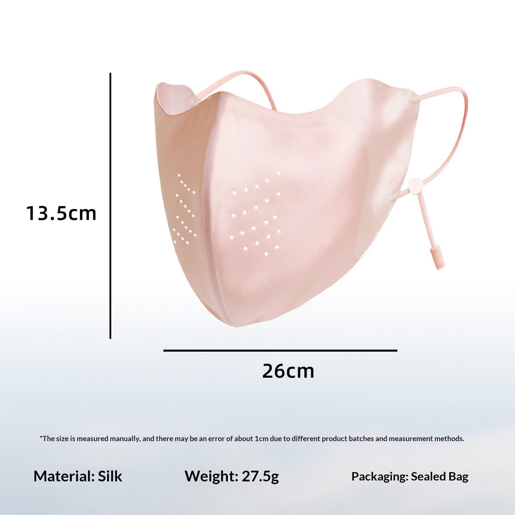 Sun-protective With Ventilation Holes Breathable Ice-silk Sunshade Face Mask