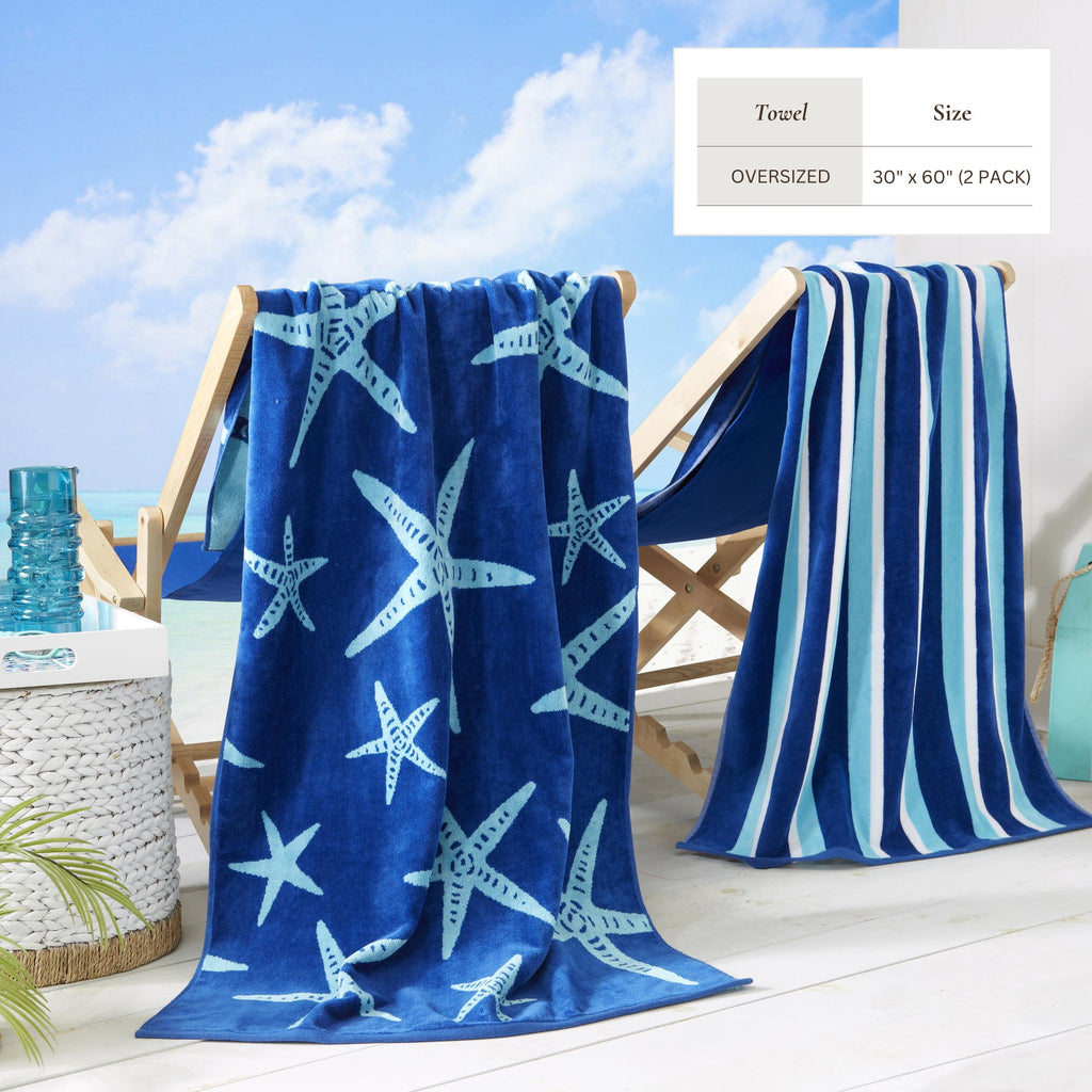 Cotton Velour Beach Towel - Maui Collection