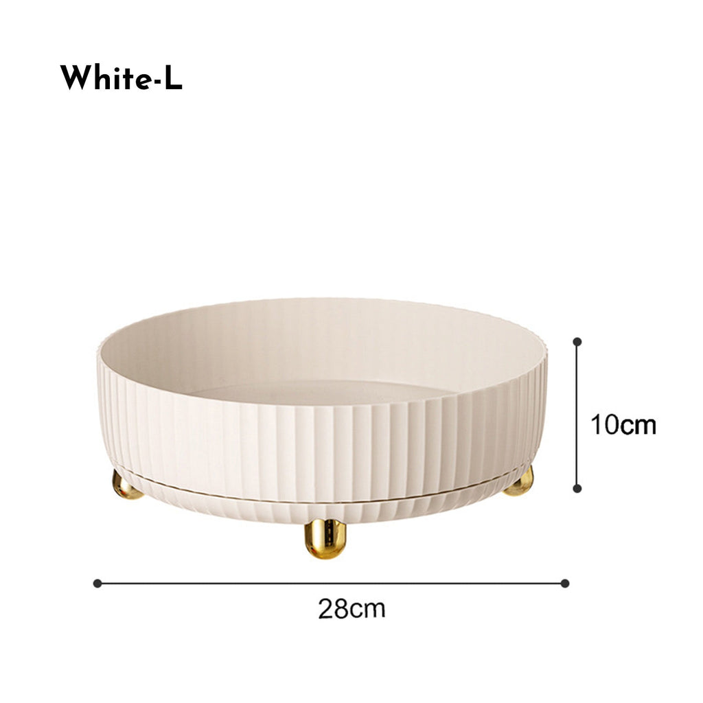 Makeup Perfume Organizer Tray 360 Degree Rotating Lazy Susan Skincare Lotion Organizer Spinning Cosmetics Storage For Dresser, Vanity, Bathroom Countertop