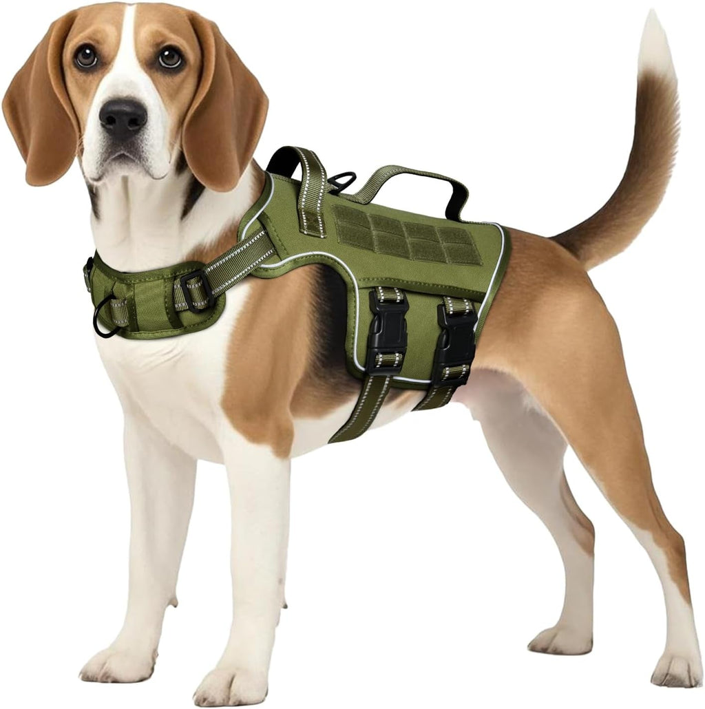 Heavy Duty No-Pull Tactical Dog Harness Molle Vest