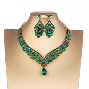 X001 Gold Green Necklace