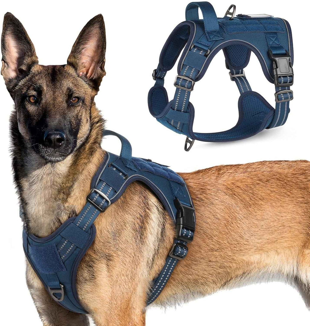 No-Pull Tactical Dog Harness MOLLE Vest with Handle
