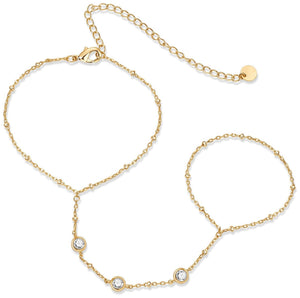 Finger Chain Three Diamonds