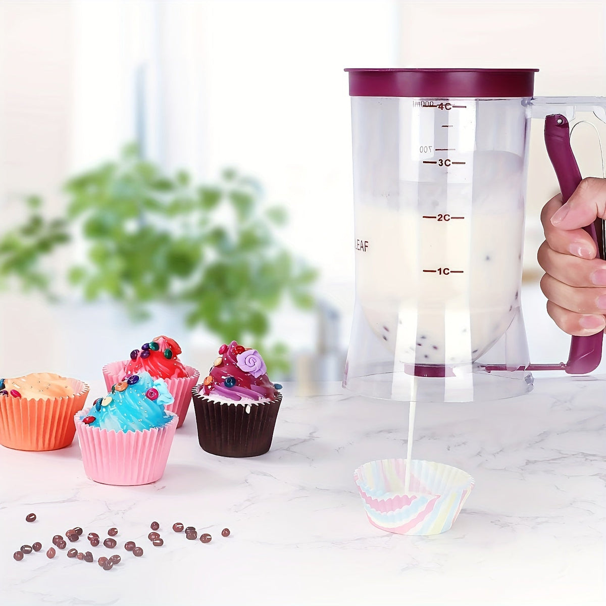 Pancake Batter Dispenser, Kitchen Dispenser for Cupcakes Waffles and Crepes
