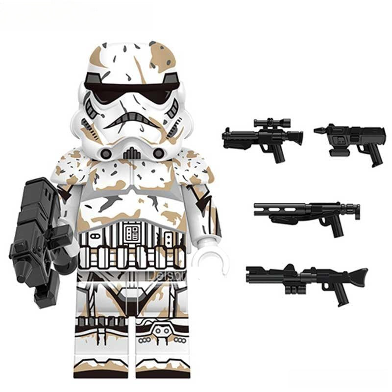 Battle Damaged Stormtrooper & Blasters Lego Star Wars Minifigures Custom Toys – Sci-Fi Collectible Figure