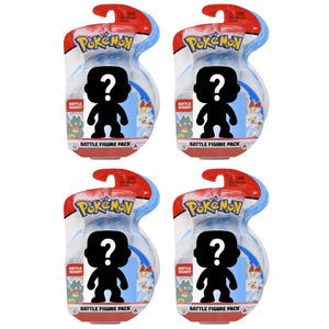 Set of 4 Pokemon Battle Figures Mystery Random Assortment
