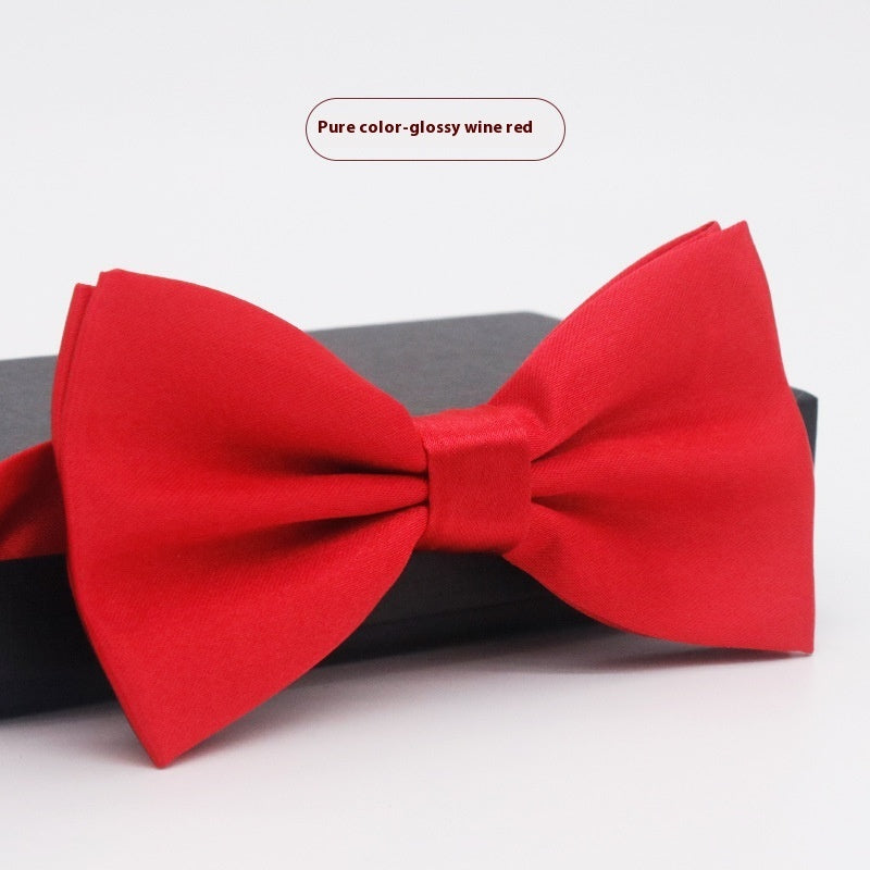 Men's Solid Color Formal Wear Wedding Business Casual Groom Groomsman Bow Tie