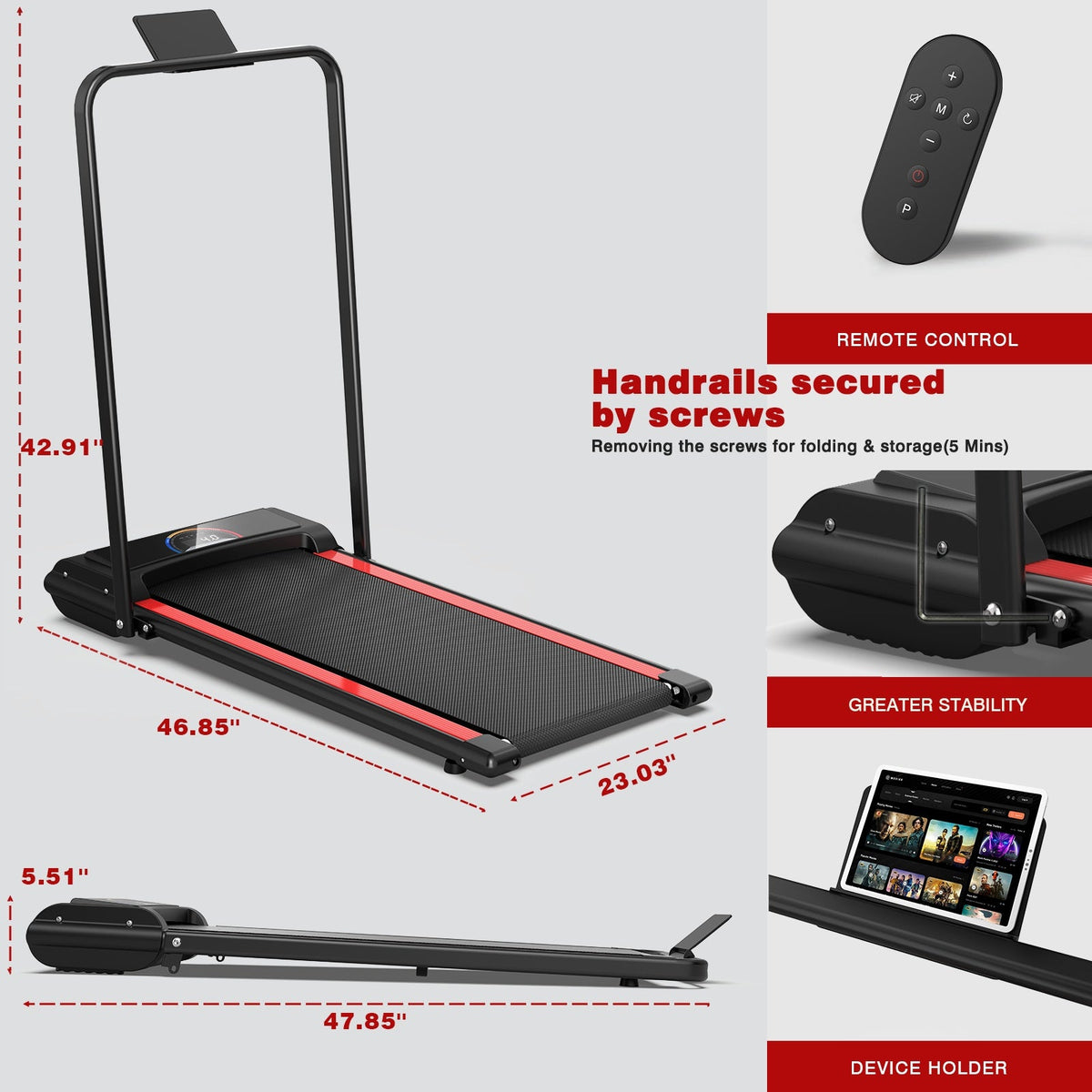 Folding Home Treadmill – Compact Walking & Running Machine