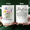Bestie Definition Floral Custom Friendship Mug