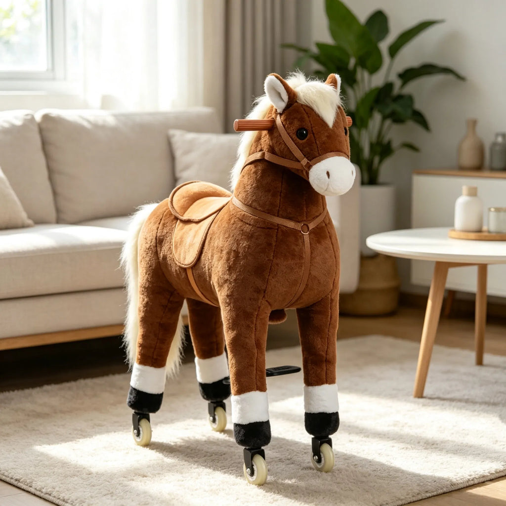 Chestnut Walking Ride-On Horse