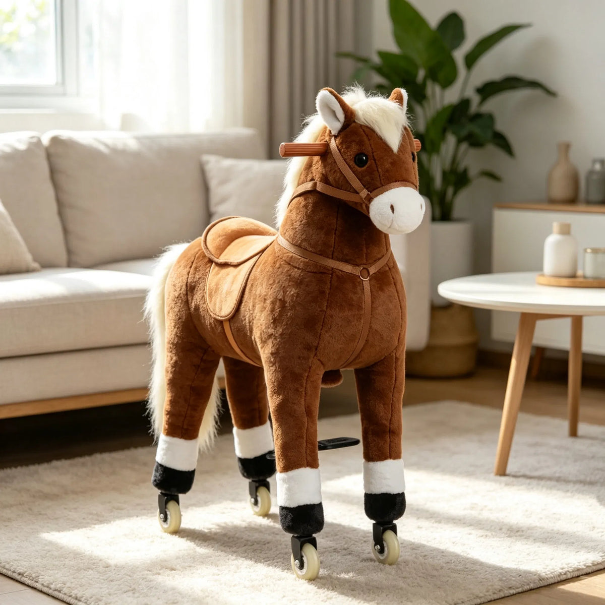 Chestnut Walking Ride-On Horse