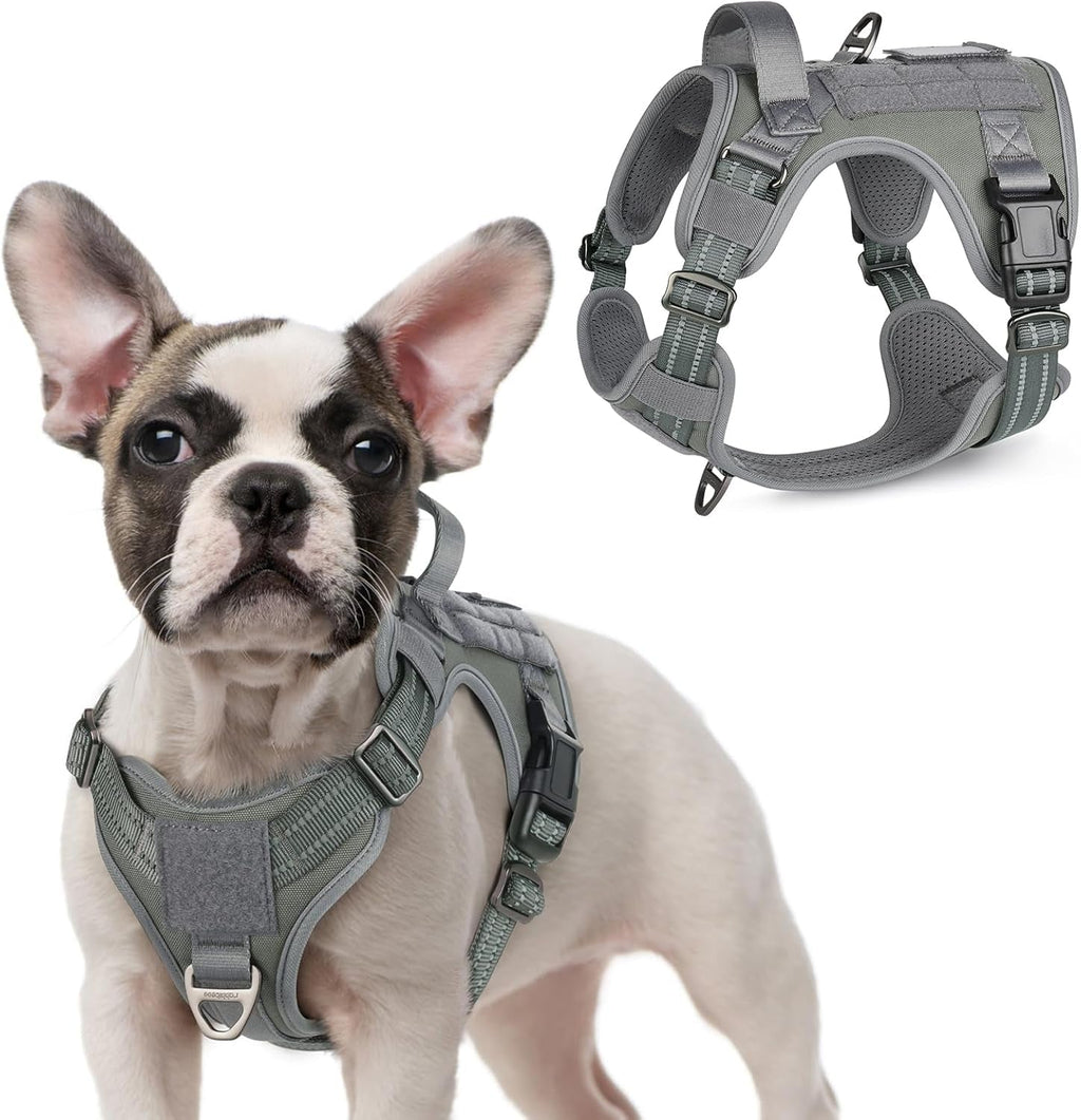 No-Pull Tactical Dog Harness MOLLE Vest for Medium & Large Dogs