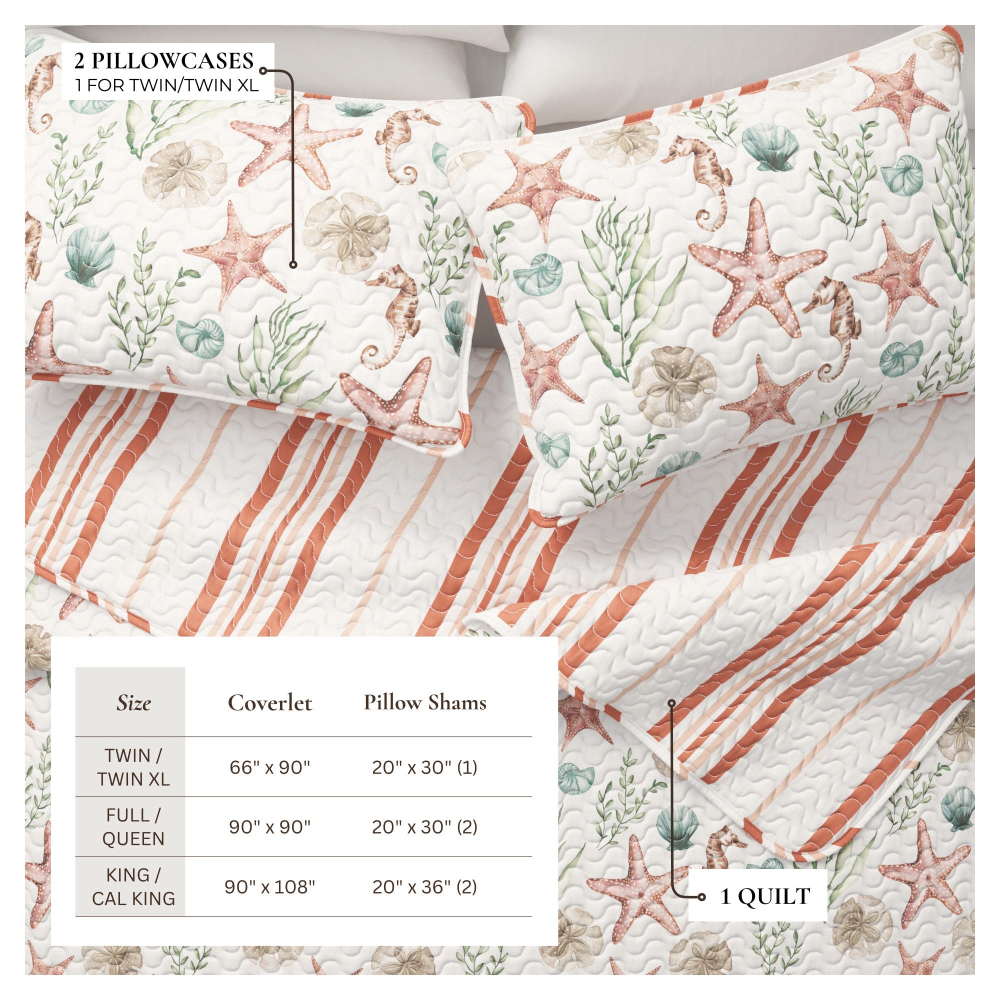 Castaway Coastal Quilt Set