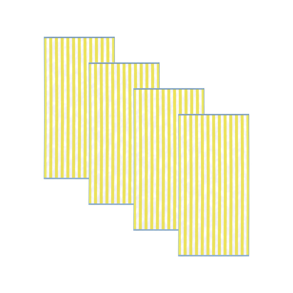 Oversized Striped Border Cabana Beach Towels - Santa Cruz
