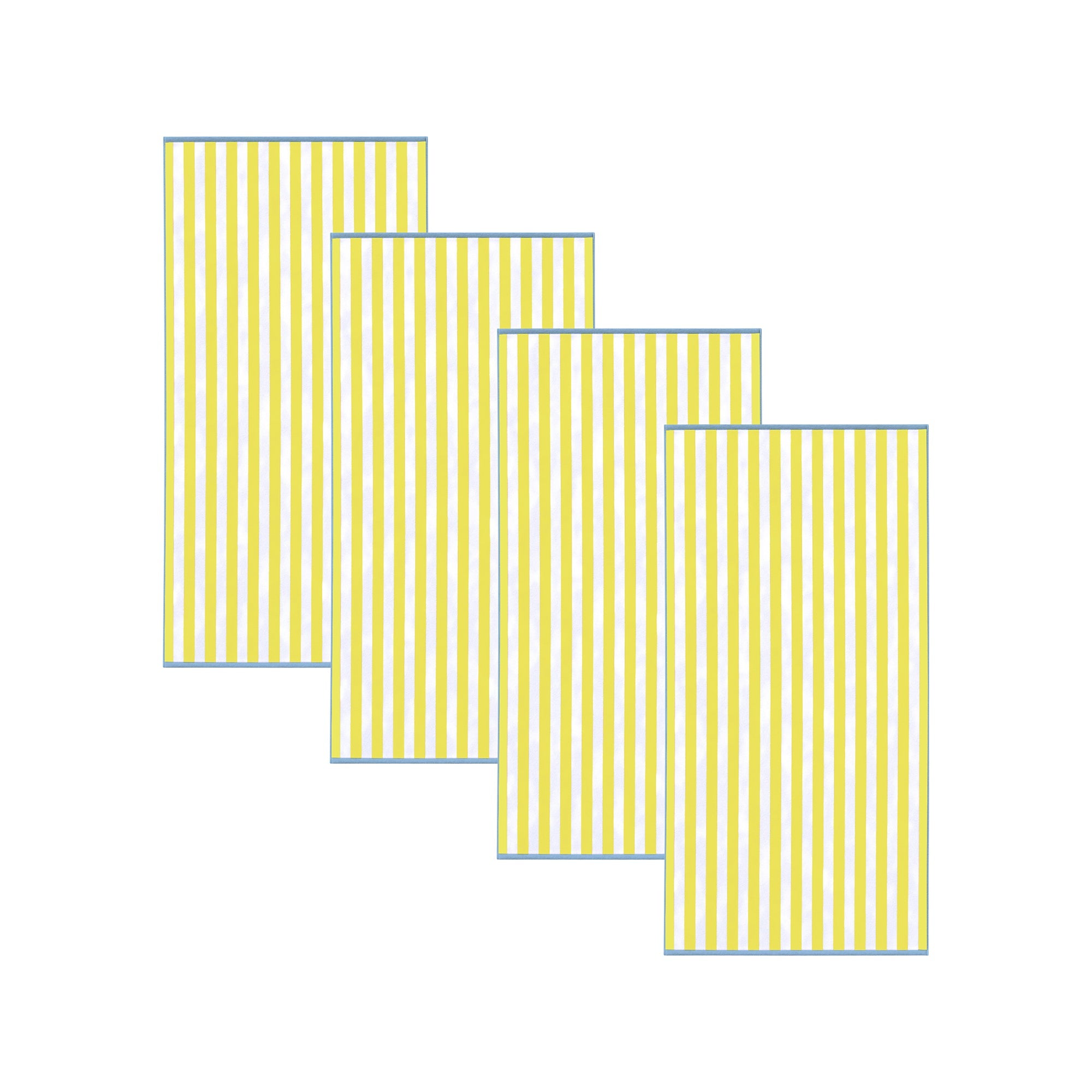 Oversized Striped Border Cabana Beach Towels - Santa Cruz