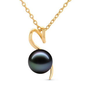 Tahitian Black Pearl Twist Necklace