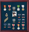 Military Medal Case, Shadow Box photo Holder, Military Medal - 20” (H) x 18” ( W) x 1.5” (D)