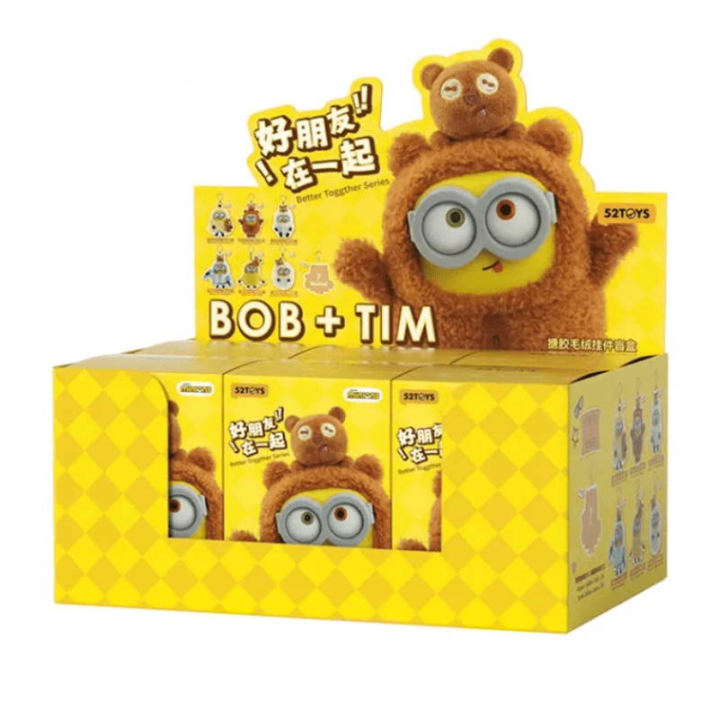 Minions BOB & TIM Best Buddies Forever Vinyl Plush Keychain Blind Box