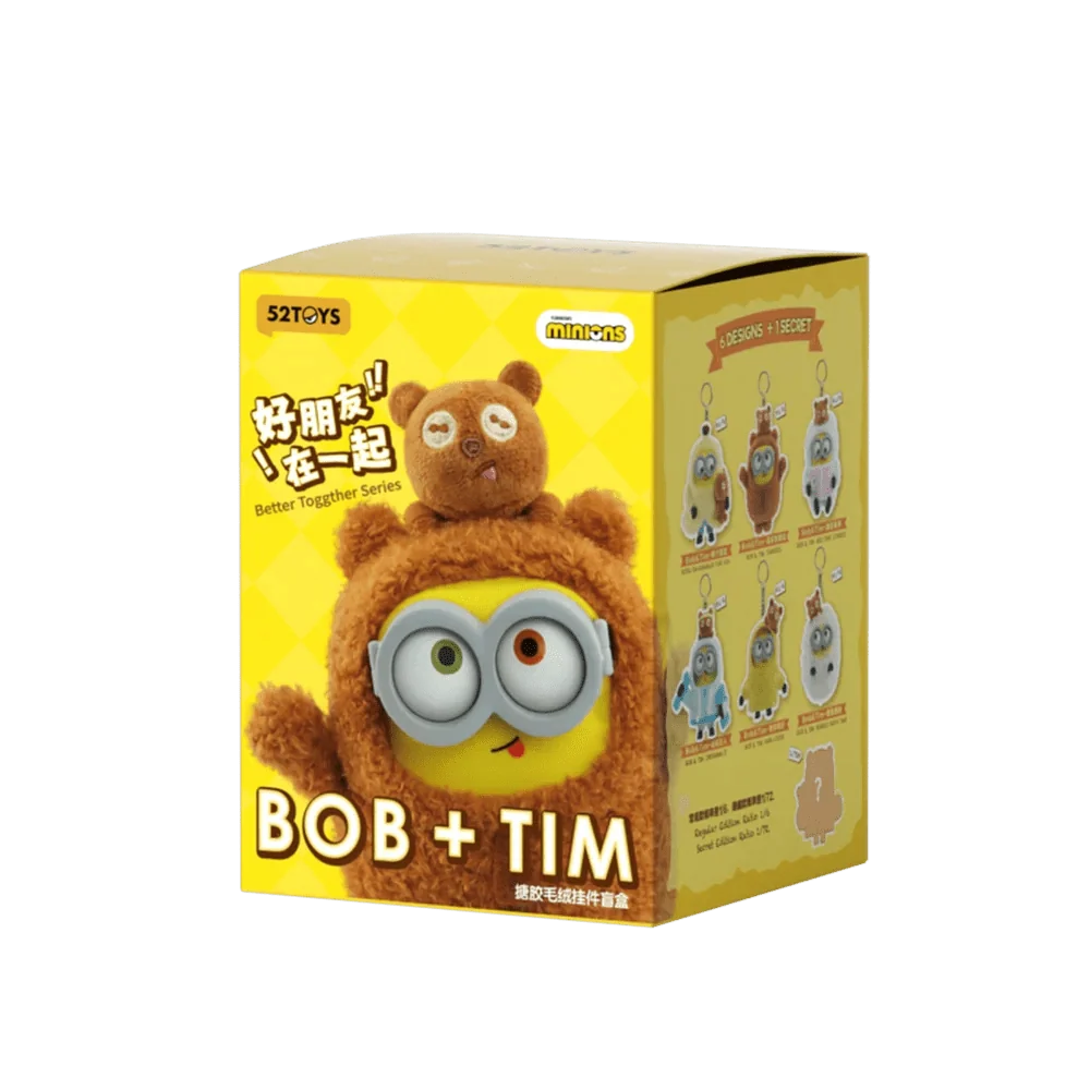 Minions BOB & TIM Best Buddies Forever Vinyl Plush Keychain Blind Box