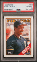 Graded 1988 Topps Barry Bonds #450 2nd Year Baseball Card PSA 10 Gem Mint
