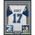 Framed Autographed/Signed Brandon Aubrey 35x39 Dallas Color Rush Football Jersey Beckett BAS COA