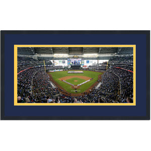 Framed American Family Field Milwaukee Brewers MLB 16x24 Baseball Photo Professionally Matted