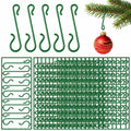 Set of 60 Green Plastic Christmas Ornaments Hooks Hangers 1.8 Inches