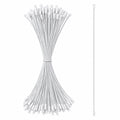 Set of 100 White Christmas Ornaments Cords Strings Hangers 7.9 Inches