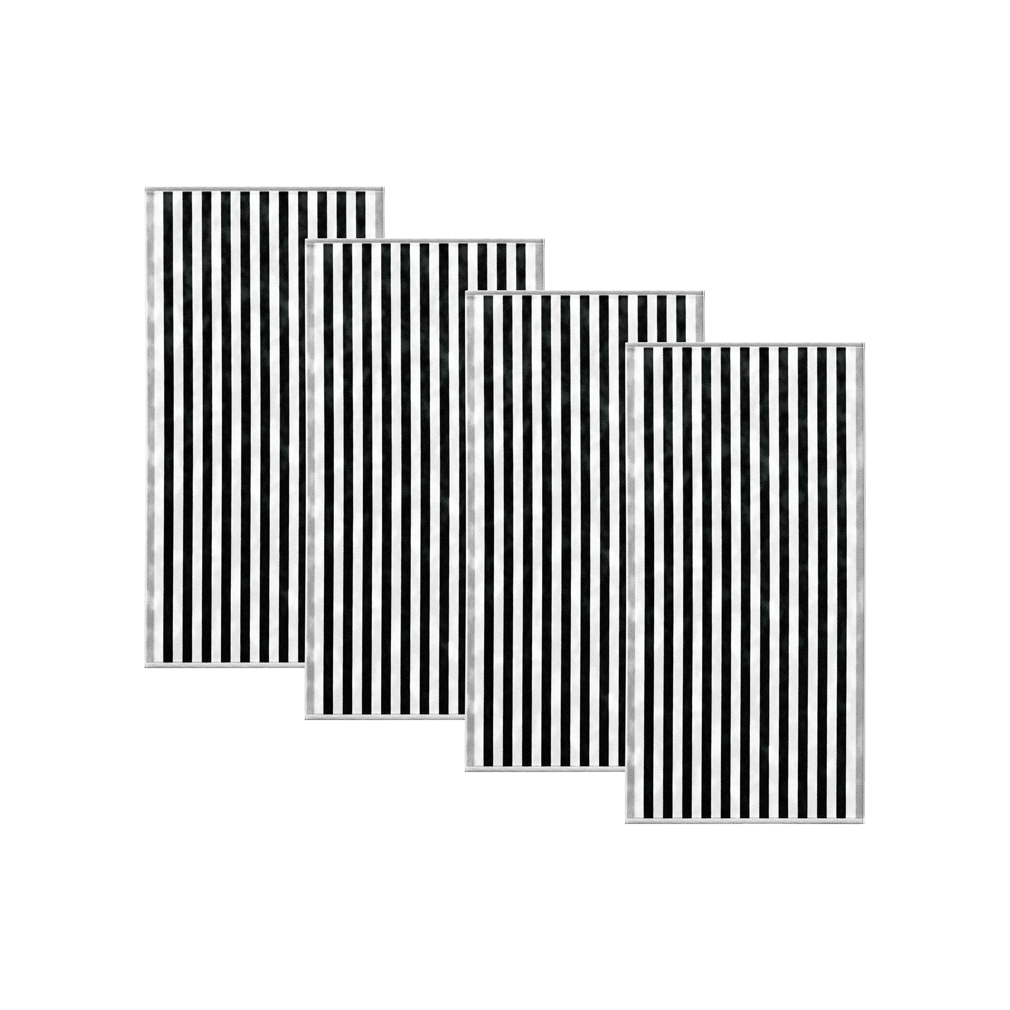 Oversized Striped Border Cabana Beach Towels - Santa Cruz