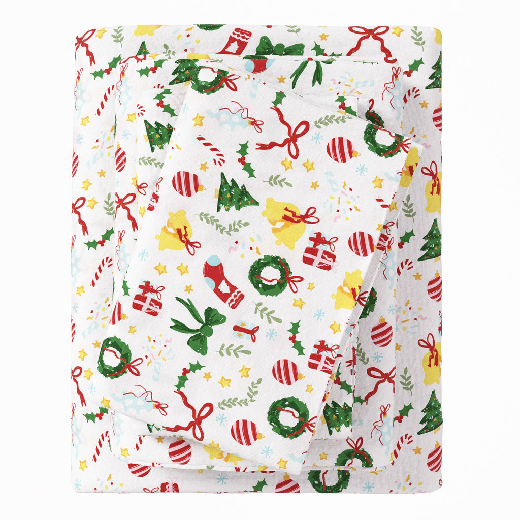 Turkish Cotton Christmas Flannel Sheet - Whittaker Collection
