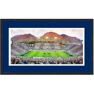 Framed LaVell Edwards Stadium BYU Cougars 16x24 NCAA Football Photo Professionally Matted
