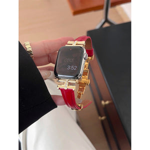 Red With Gold Buckle
