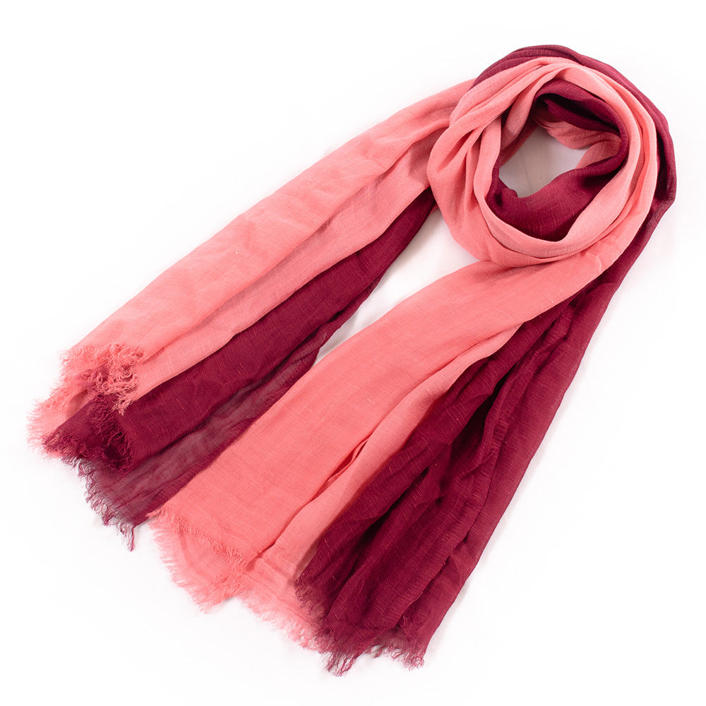 Large Soft Scarf Warm Cotton Tassel
