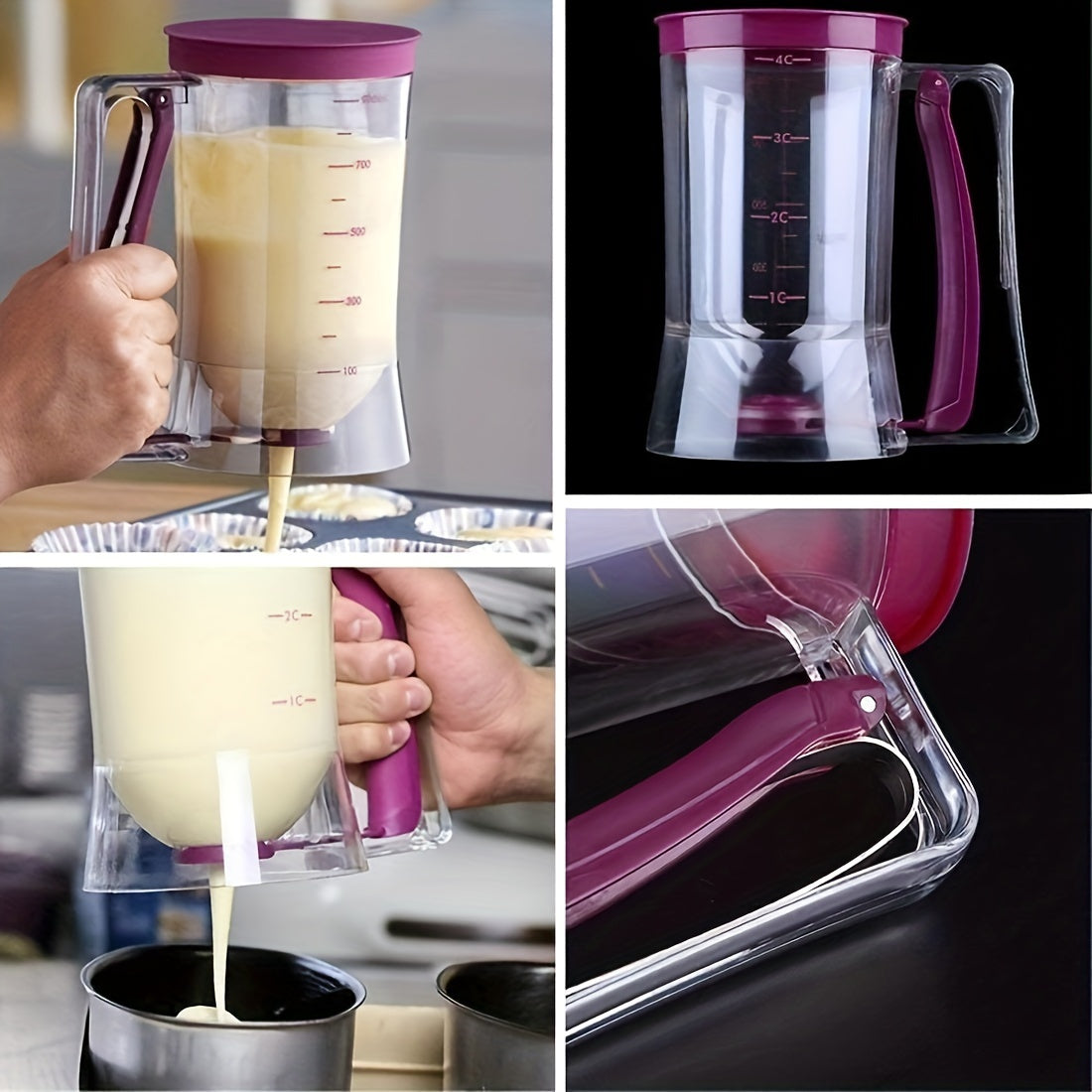 Pancake Batter Dispenser, Kitchen Dispenser for Cupcakes Waffles and Crepes