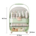 Makeup Organizer With Skincare Holder - Acrylic Cosmetic Storage Box, 4 Colors - Vanity & Bathroom Counter Organizer - Perfect Teen Girl Gift