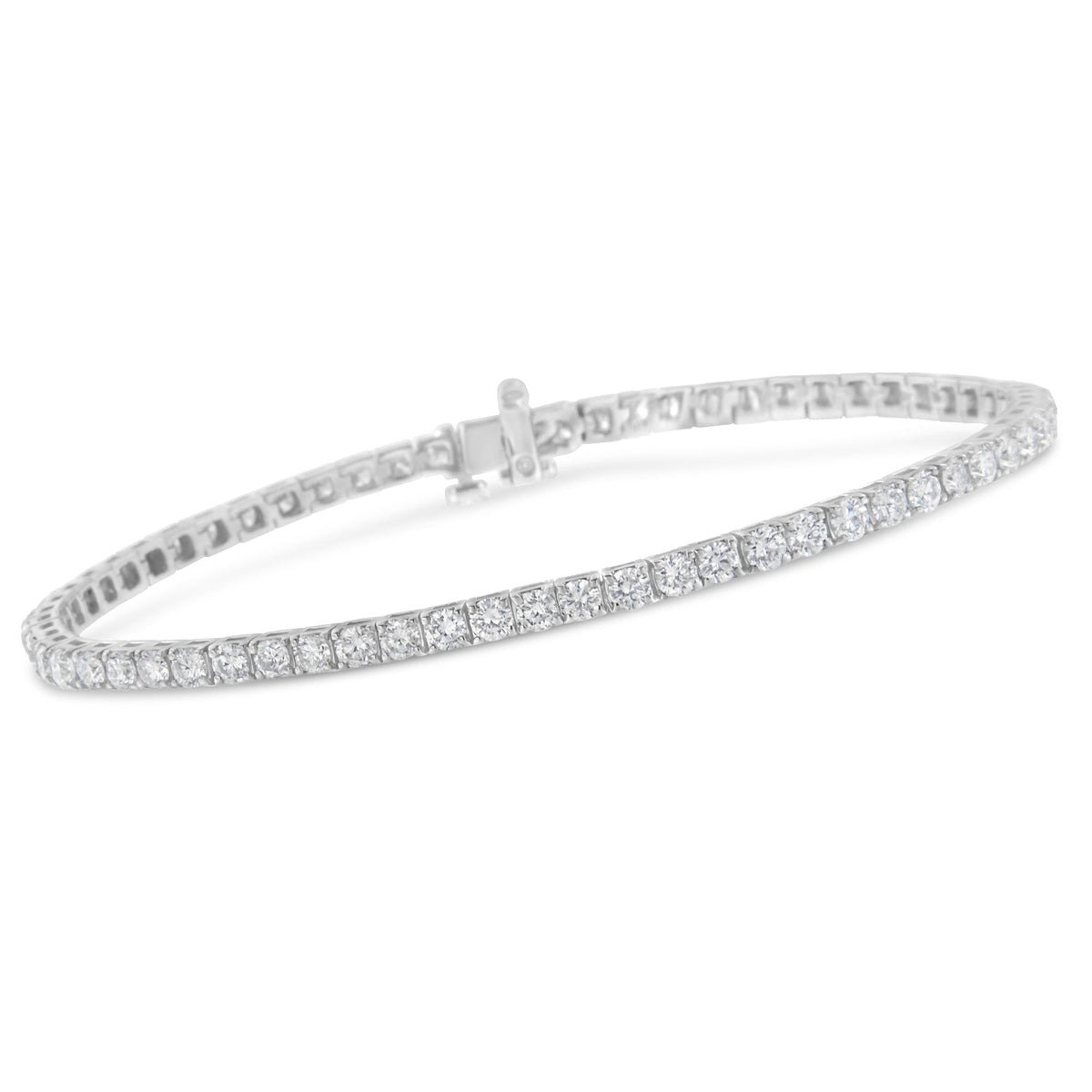 IGI Certified 5.0 Cttw Cut Diamond 14K White Gold Classic 7â€ Tennis Bracelet (H-I Color, I1-I2 Clarity)