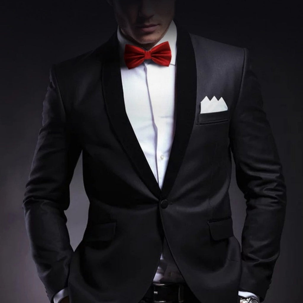Men's Solid Color Formal Wear Wedding Business Casual Groom Groomsman Bow Tie