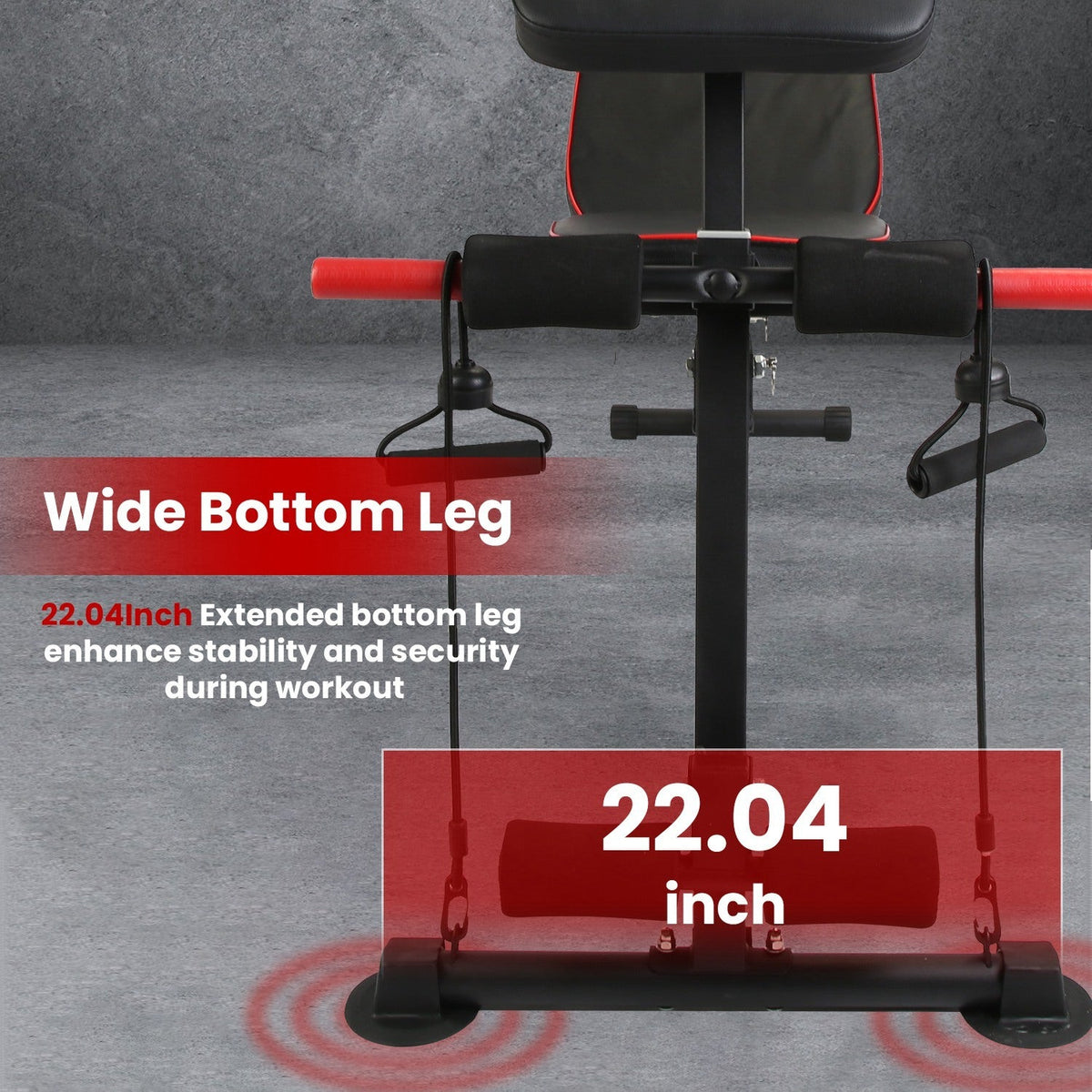Adjustable Weight Bench with Preacher Curl Pad & Resistance Bands