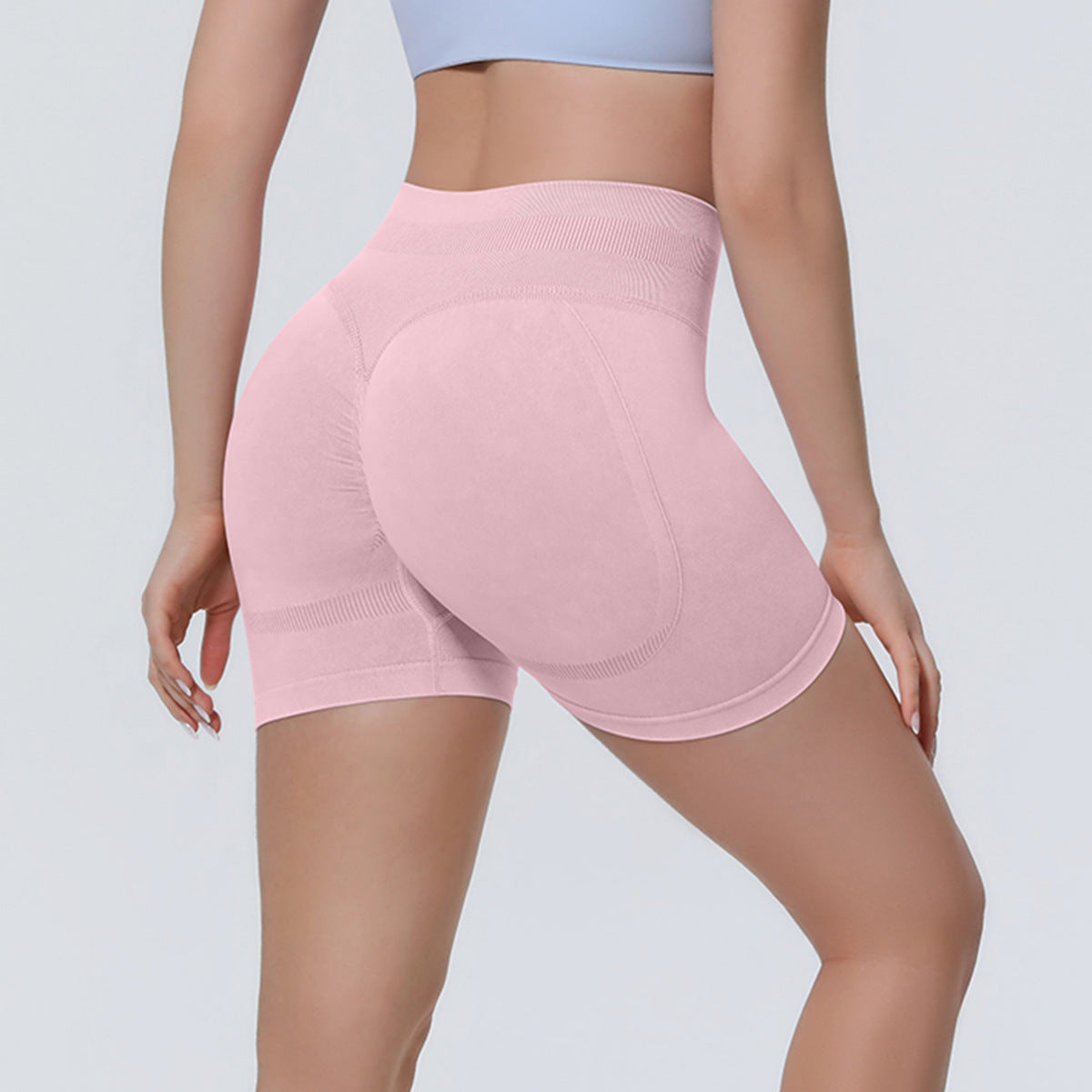Seamless Knitted Sand-washed Yoga Shorts
