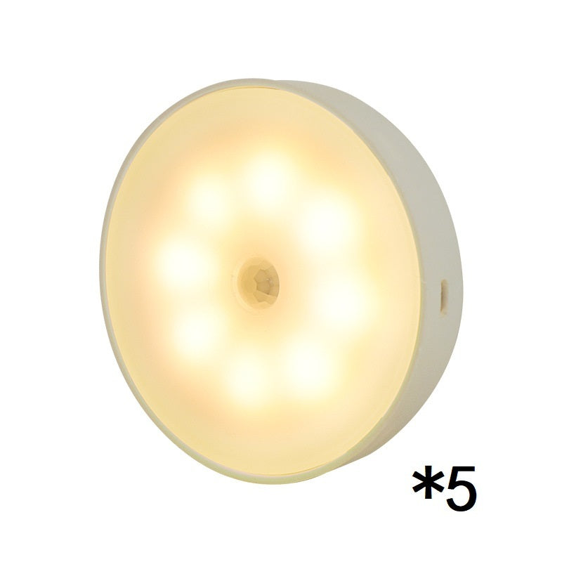 LED Motion Sensor Puck Lights – Rechargeable Under Cabinet Lighting, Wireless USB